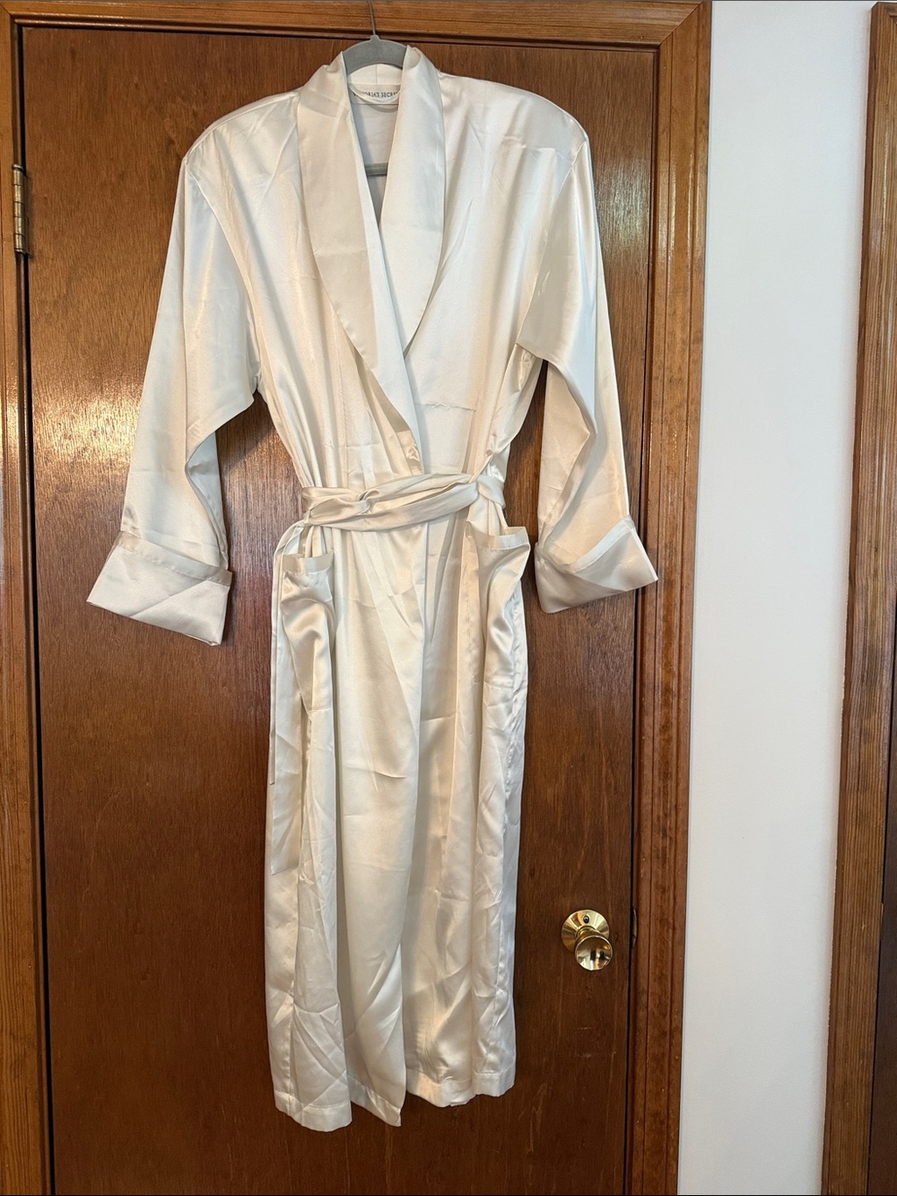 Victoria's Secret Ivory Satin Robe